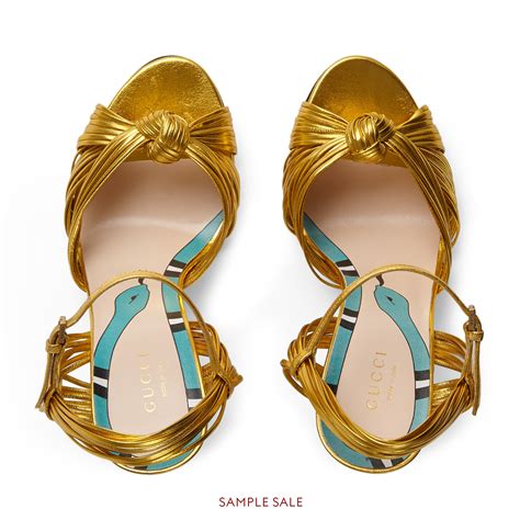 gucci gold sandal|gold Gucci sandals size 8.